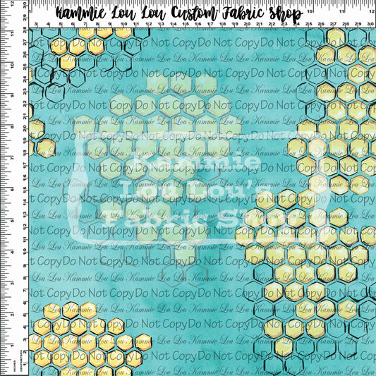 Bee My Honey Bee - Honeycomb Teal - Regular Scale