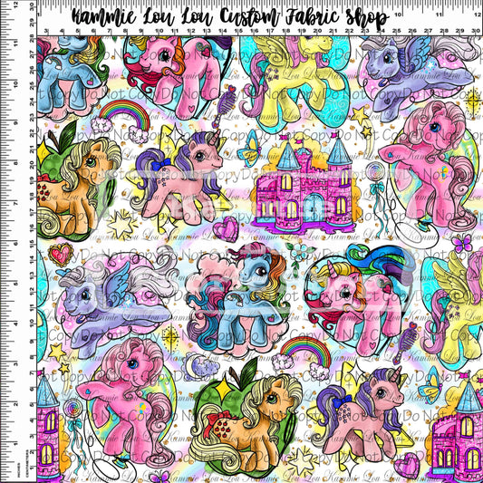 My Vintage Ponies - Toss - Glitter White - Regular Scale