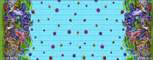 Life in the Jungle - Double Border - Aqua