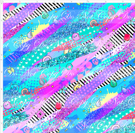 Rainbow Critters-brush strokes-small scale
