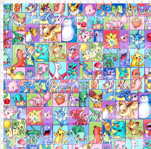 Rainbow Critters-characters squares-large scale