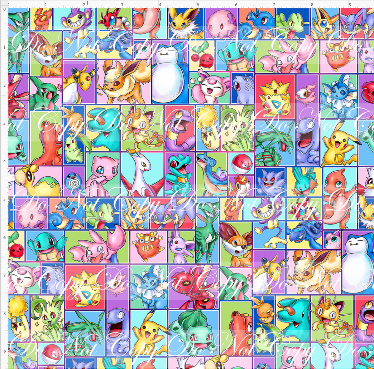 Rainbow Critters-characters squares-small scale