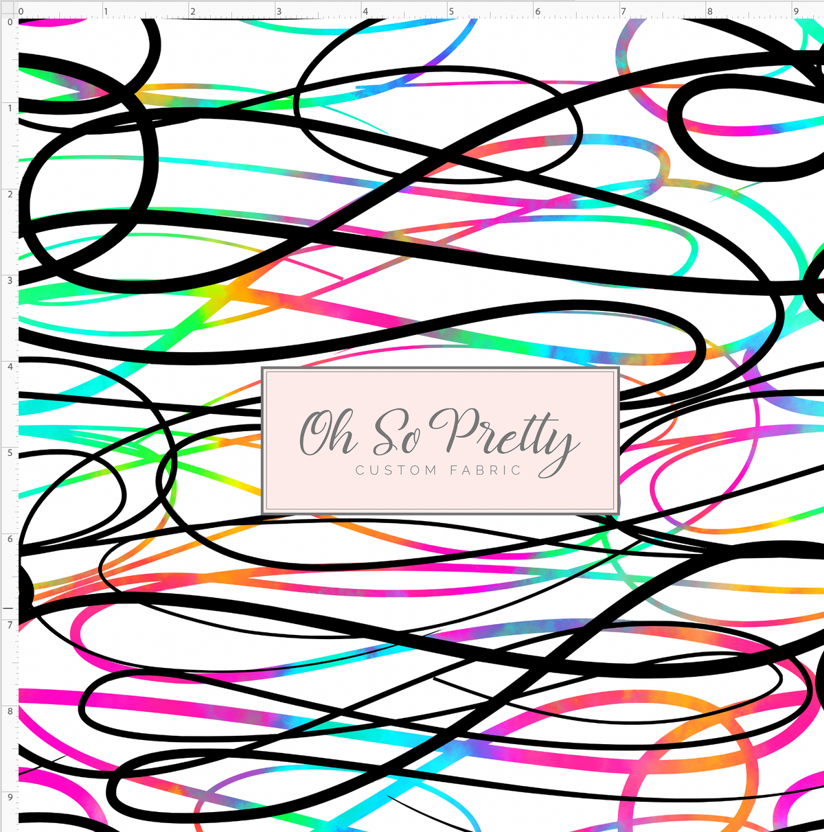 Rainbow Critters-swirls on white