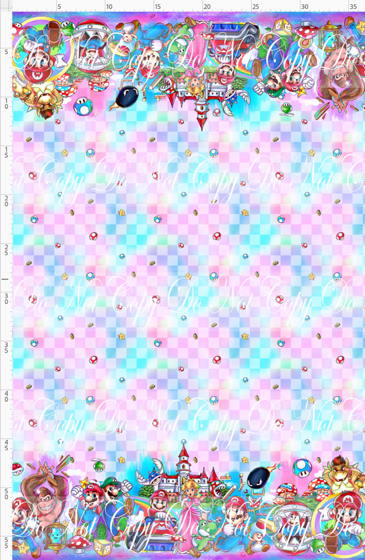 Rainbow Road Rush-double border-checkered