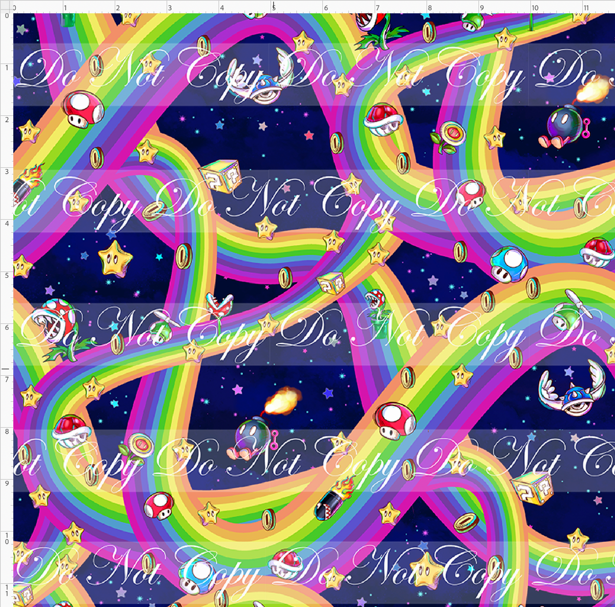 Rainbow Road Rush-rainbow road-regular scale