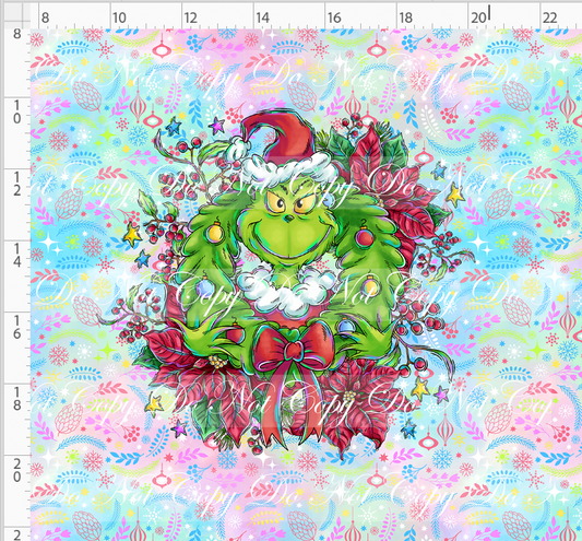 Reluctantly Festive - wreath - panel - adult