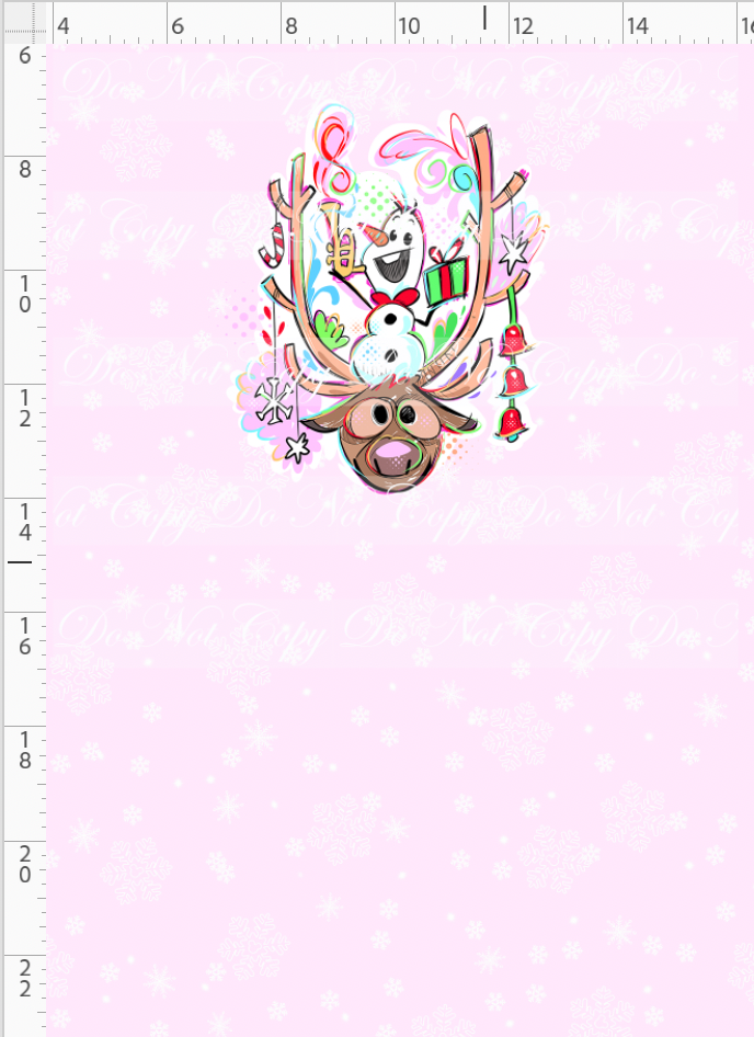 Kawaii Christmas - Panel - Snowflake - Pink - Snowman - CHILD