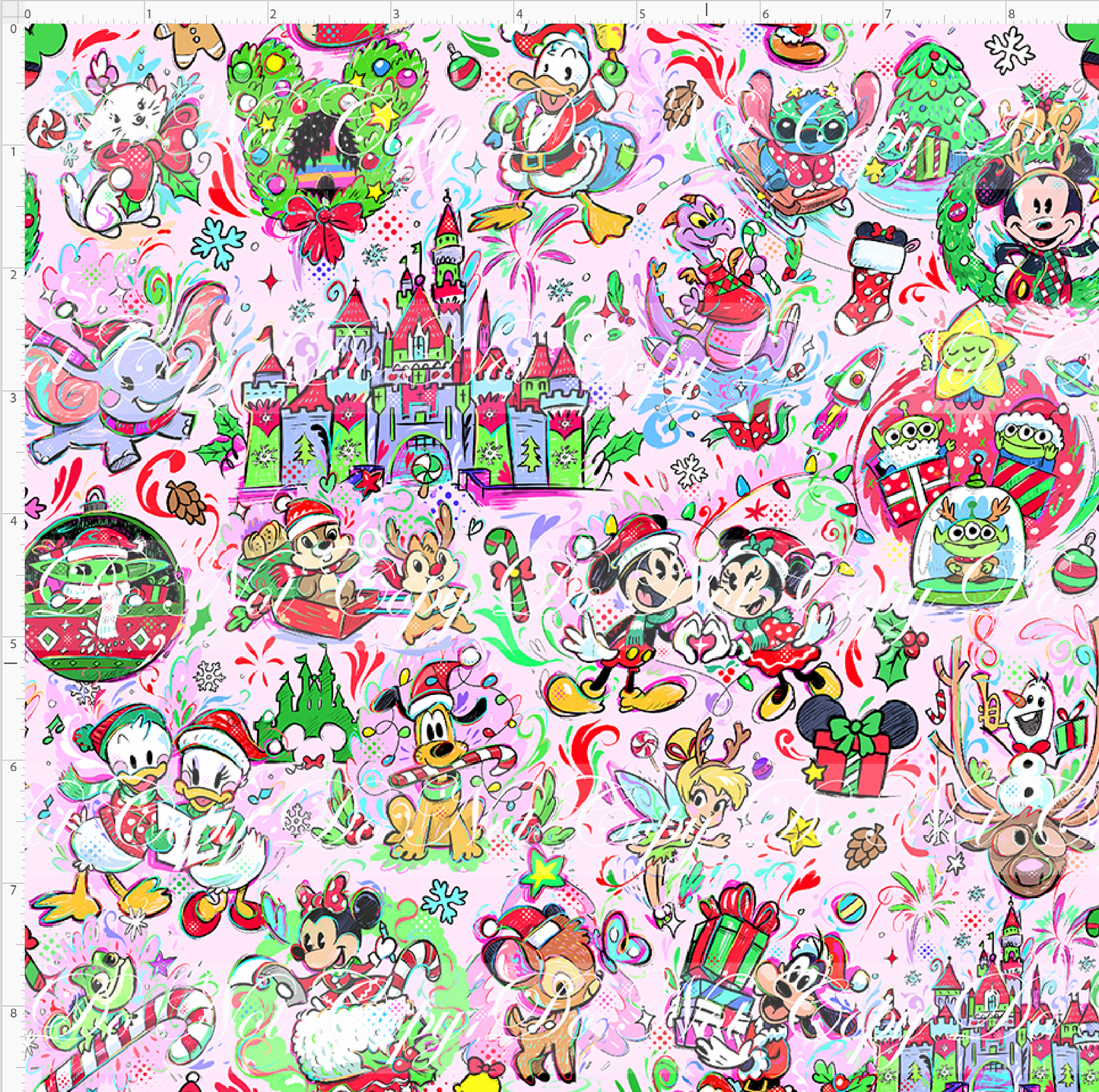 Kawaii Christmas - Main - Pink - SMALL SCALE