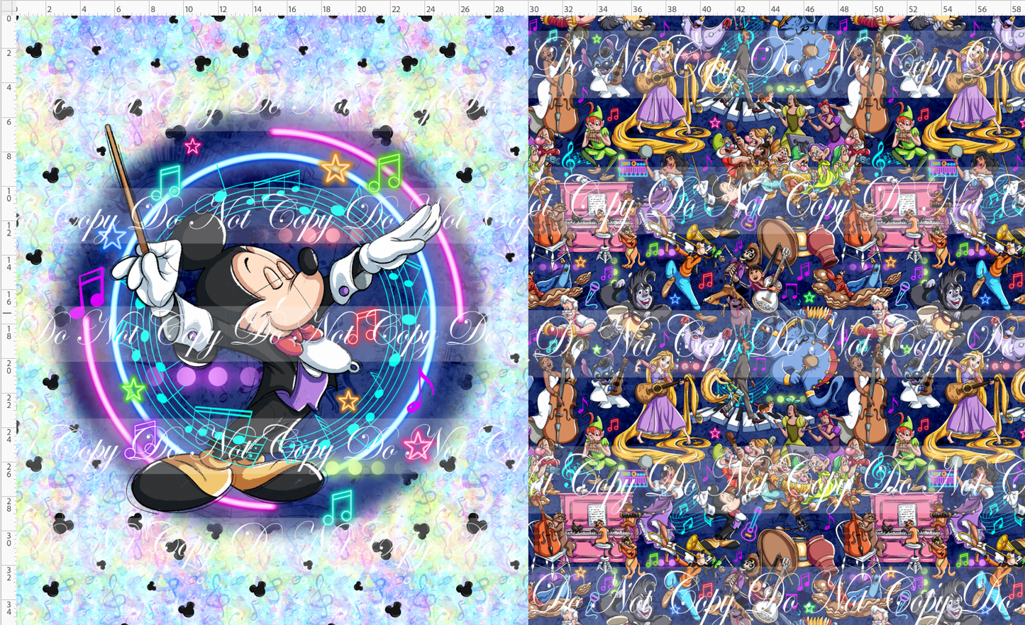 Magical Musicians - Childrens Blanket Panel 58W x 36H