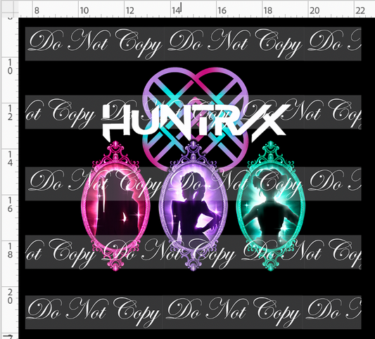 Huntrix Silhouettes - Panel - ADULT - Black