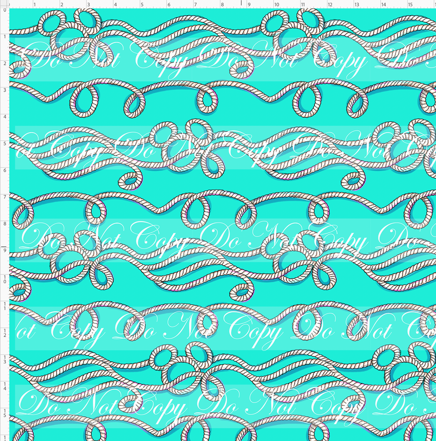 Set Sail - Ropes - Aqua - large scale