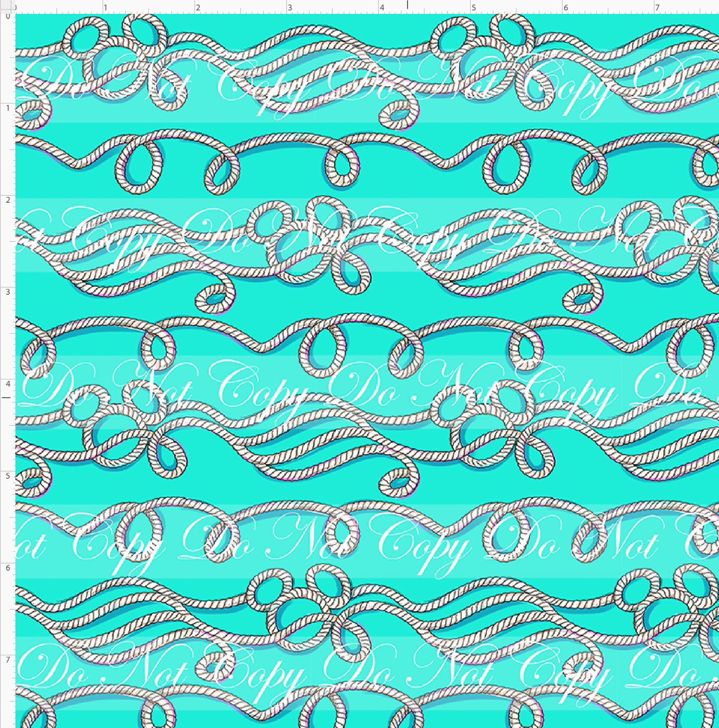 Set Sail - Ropes - Aqua - small scale