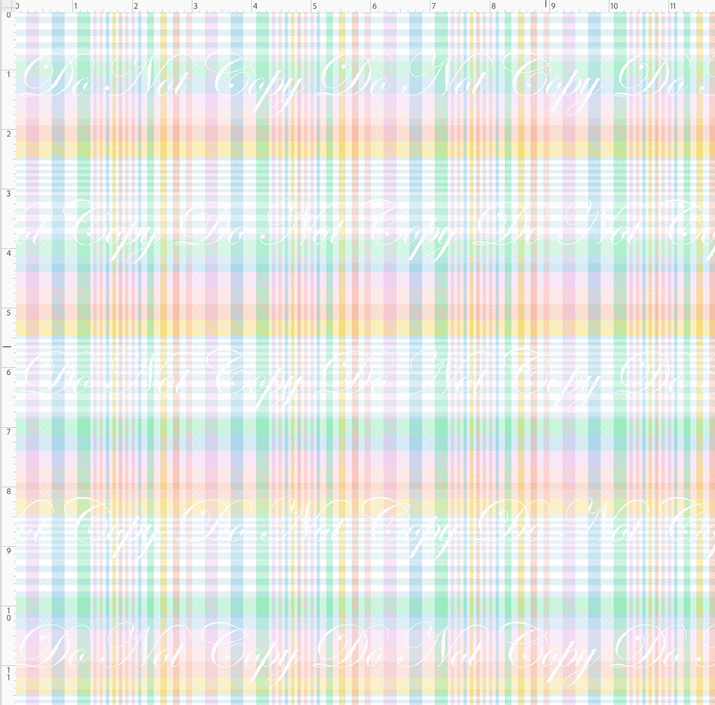 Springtime Mouse - Background - Pastel plaid