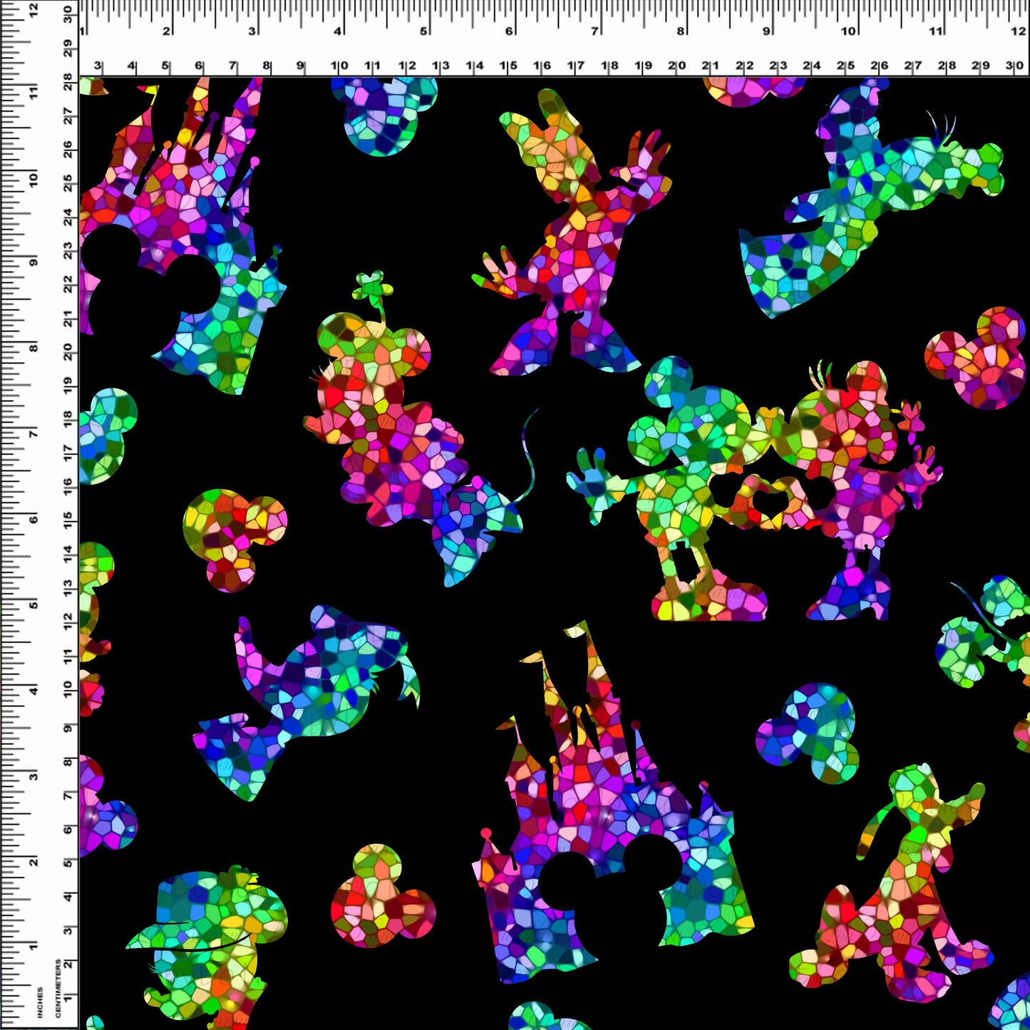 Stained Glass Mouse - Mouse Gang - Black