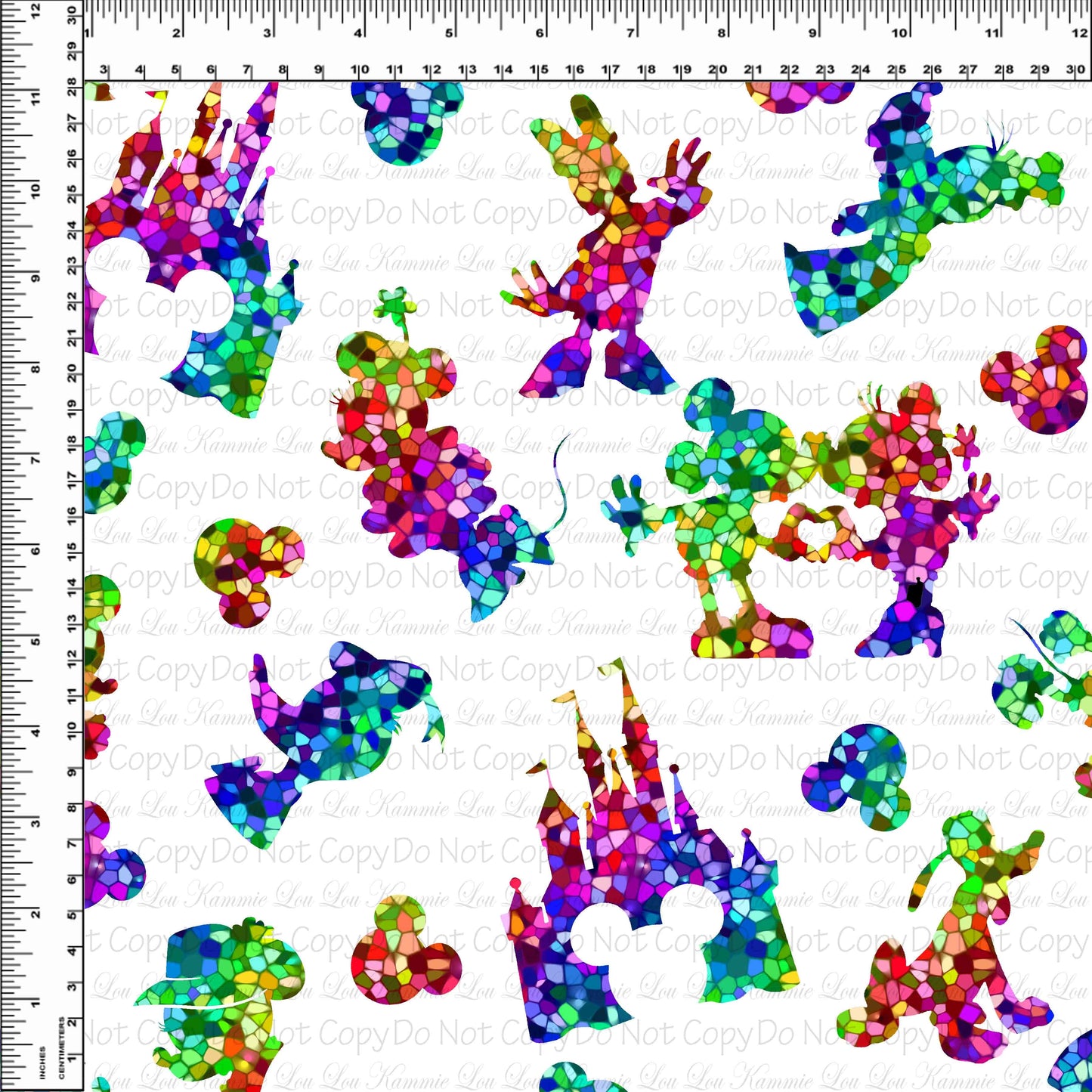 Stained Glass Mouse - Mouse Gang - White