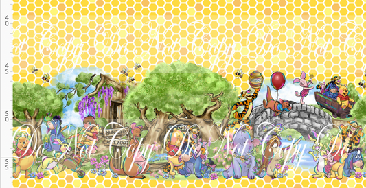 Sweet like hunny - double border - yellow