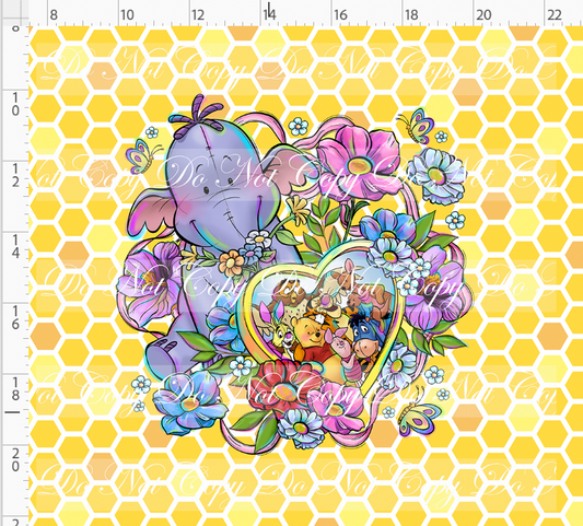 Sweet like hunny - panel - elephant - yellow - adult