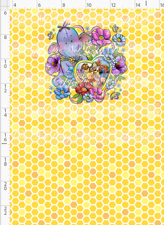 Sweet like hunny - panel - elephant - yellow - child