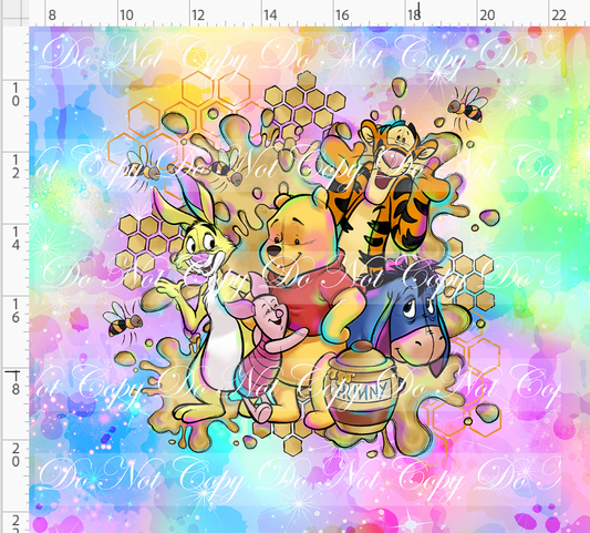 Sweet like hunny - panel - hunny splatter - pastel - adult