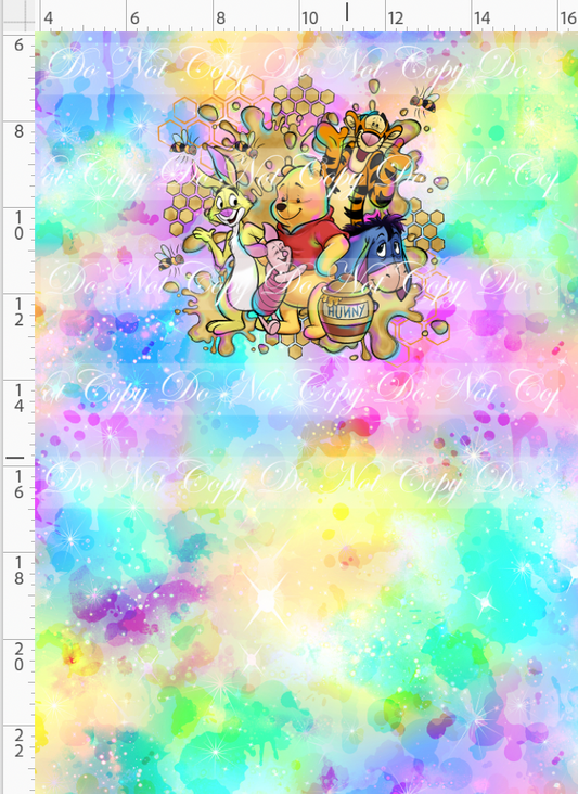 Sweet like hunny - panel - hunny splatter - pastel -child