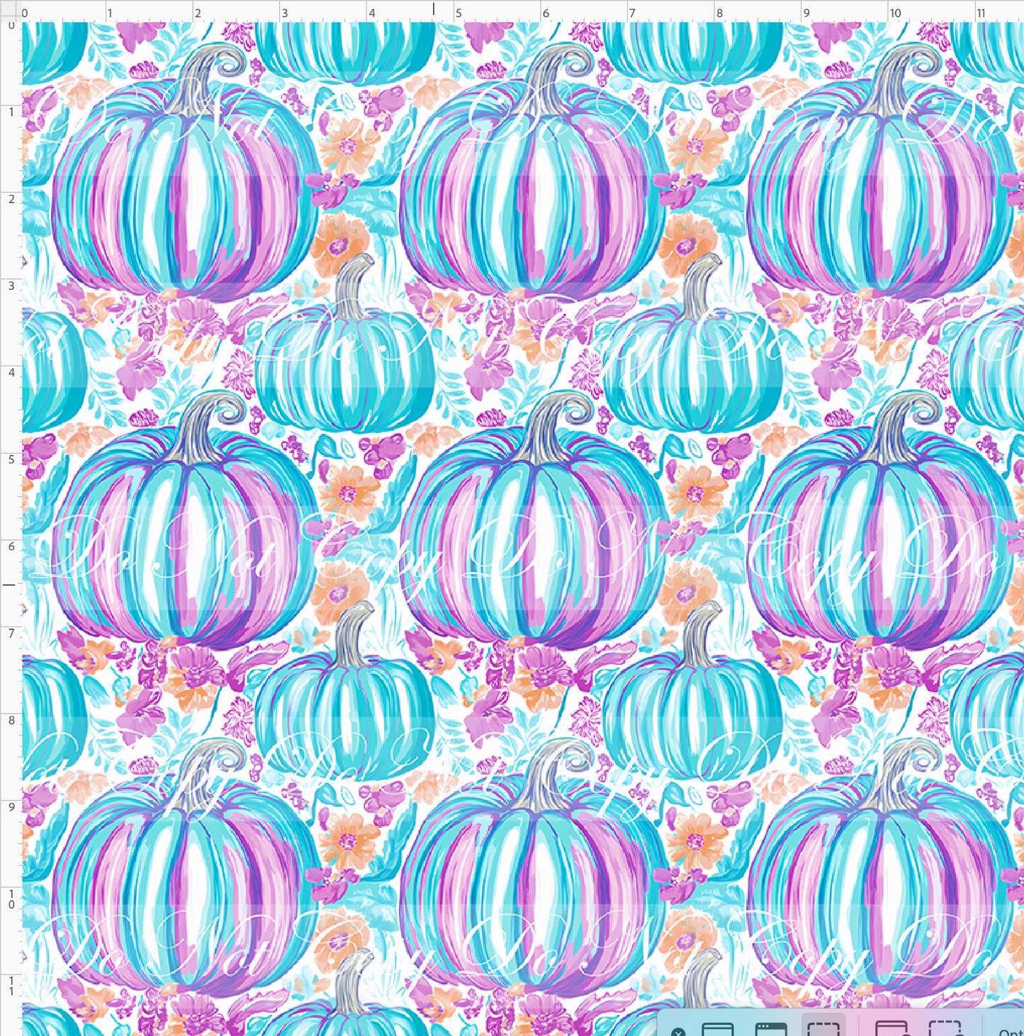 Teal & Floral Fall - Design 3