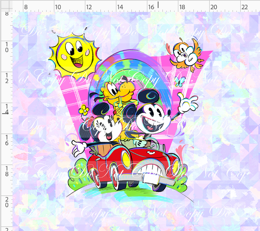 The mouse Express - Panel - mice and sun - Pastel - ADULT