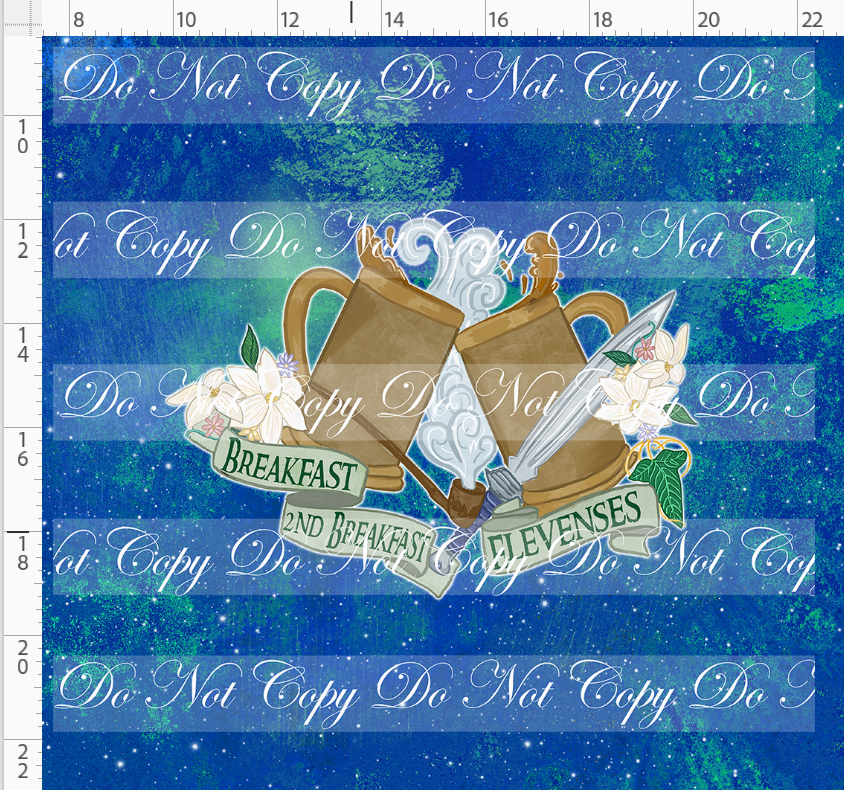 The shire-panel-2nd breakfast-blue-adult