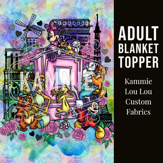 Ville De L'Amour - Full Size Blanket Panel 58W x 72H