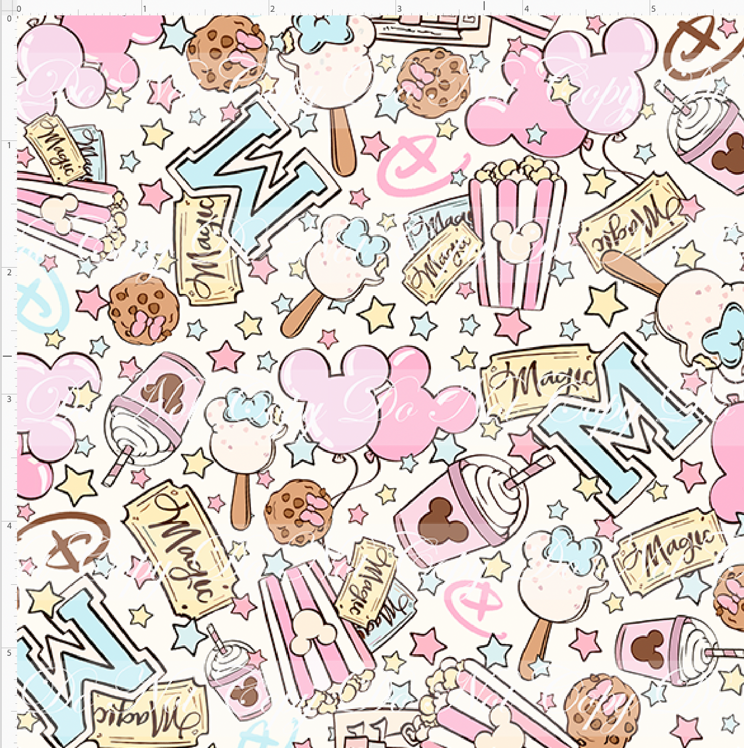 Vintage Confections - Main Toss - Small Scale - White Background