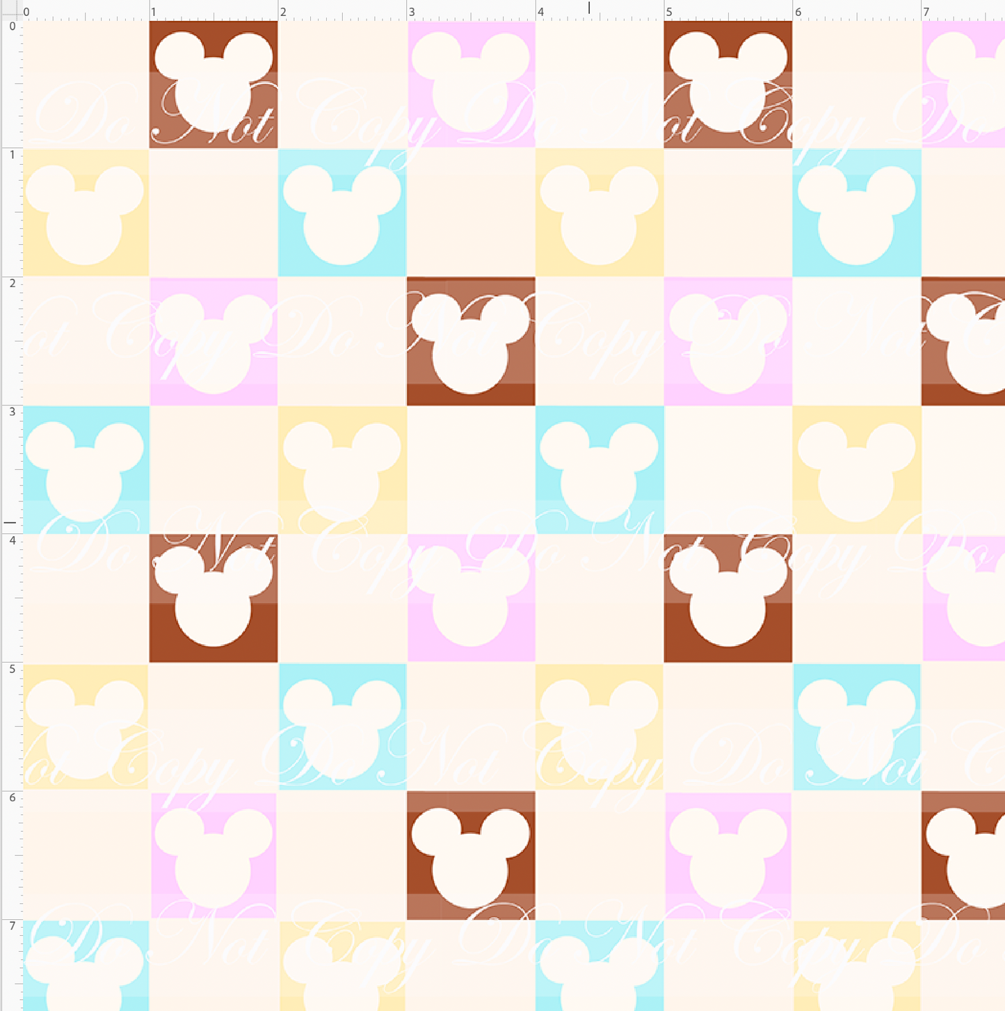 Vintage Confections - Mouse Checkerboard - Vintage White