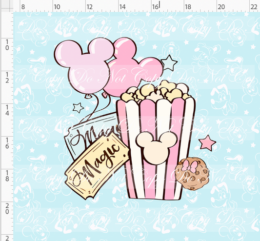 Vintage Confections - Panel - ADULT - Blue Character Heads Background