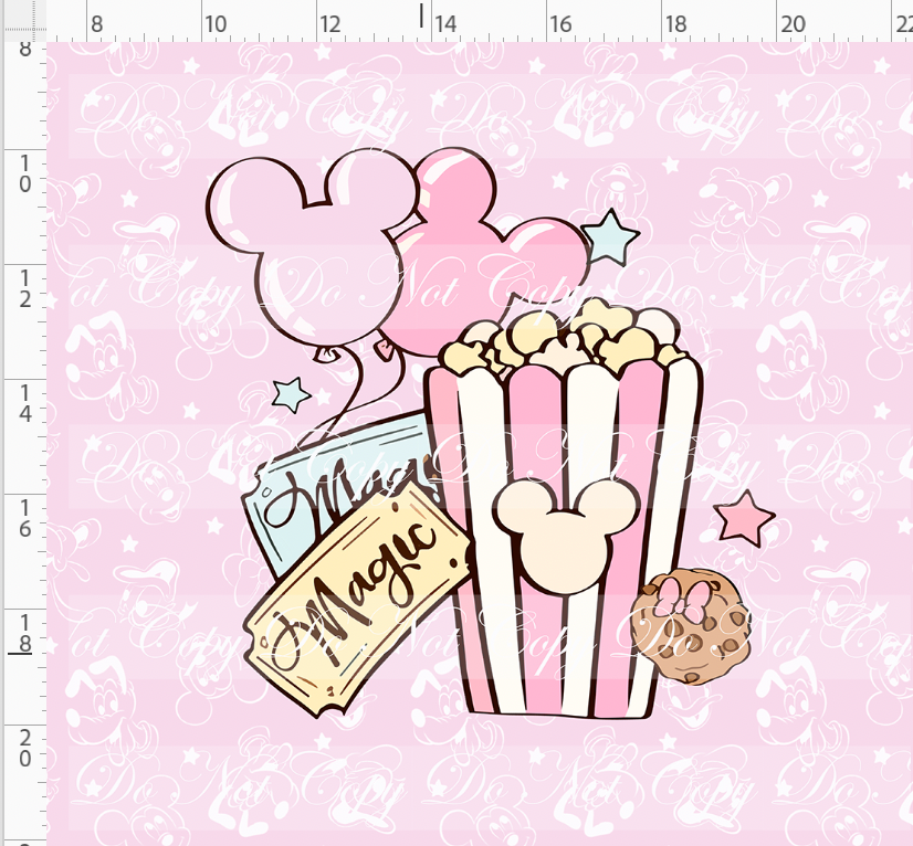 Vintage Confections - Panel - ADULT - Pink Character Heads Background