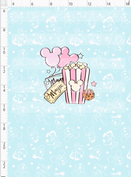 Vintage Confections - Panel - CHILD - Blue Character Heads Background