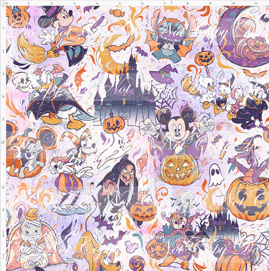 Vintage Halloween Friends - Main - Purple hue background - regular scale