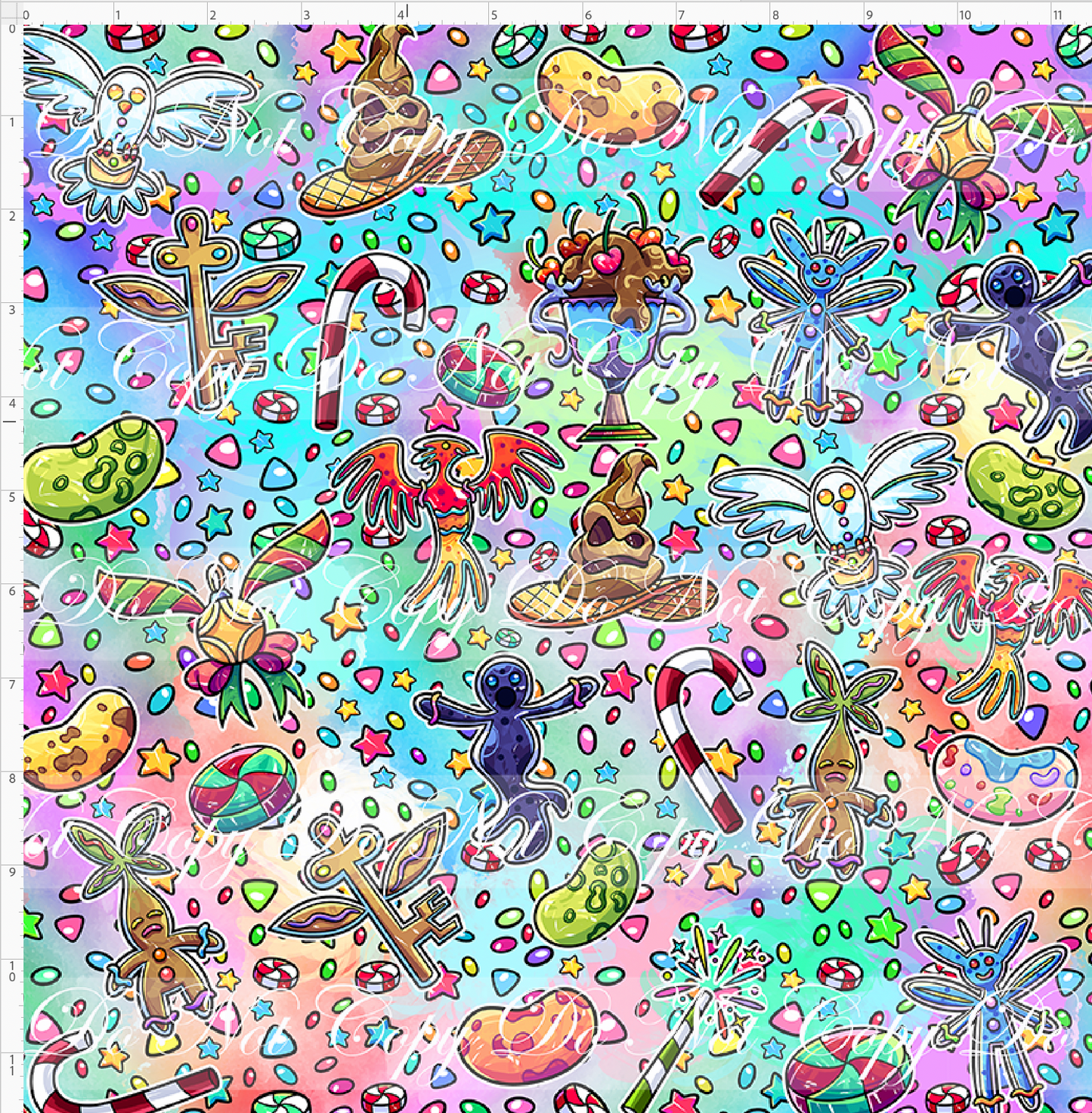 Wizards Hot Cocoa-Cookie Coord-Colorful-Regular Scale