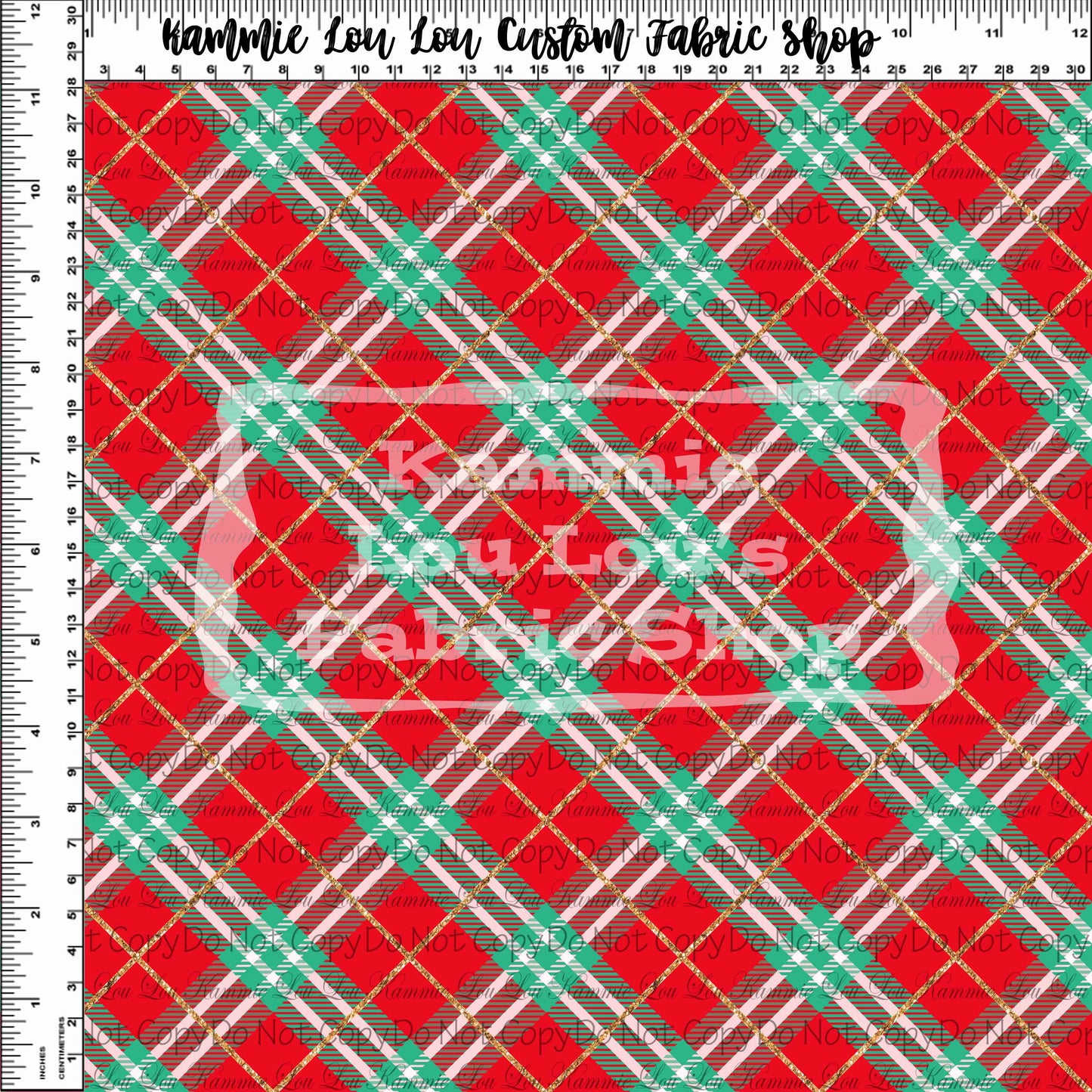 Festive Florals - Poinsettia - Plaid