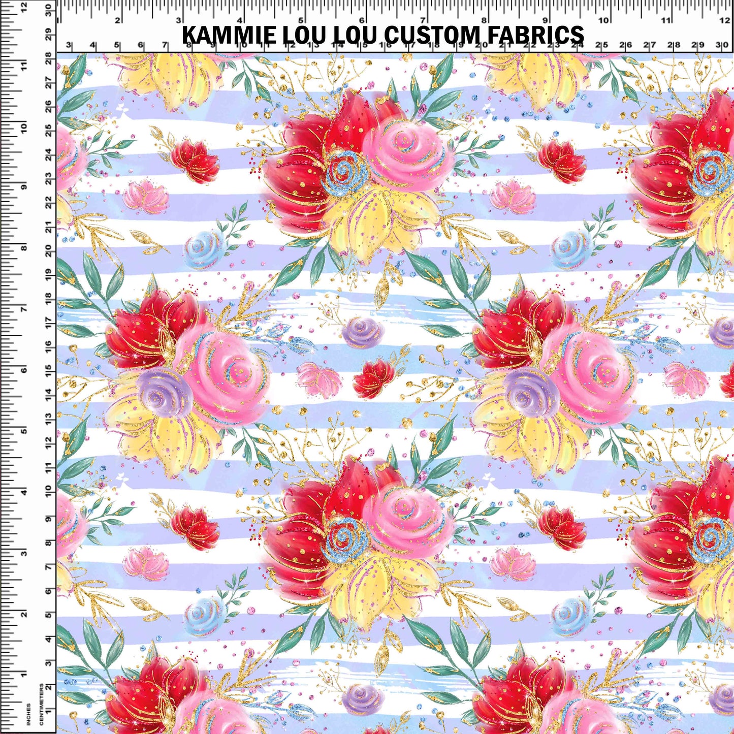 R107 Wonderland Tea Party - Stripe Floral