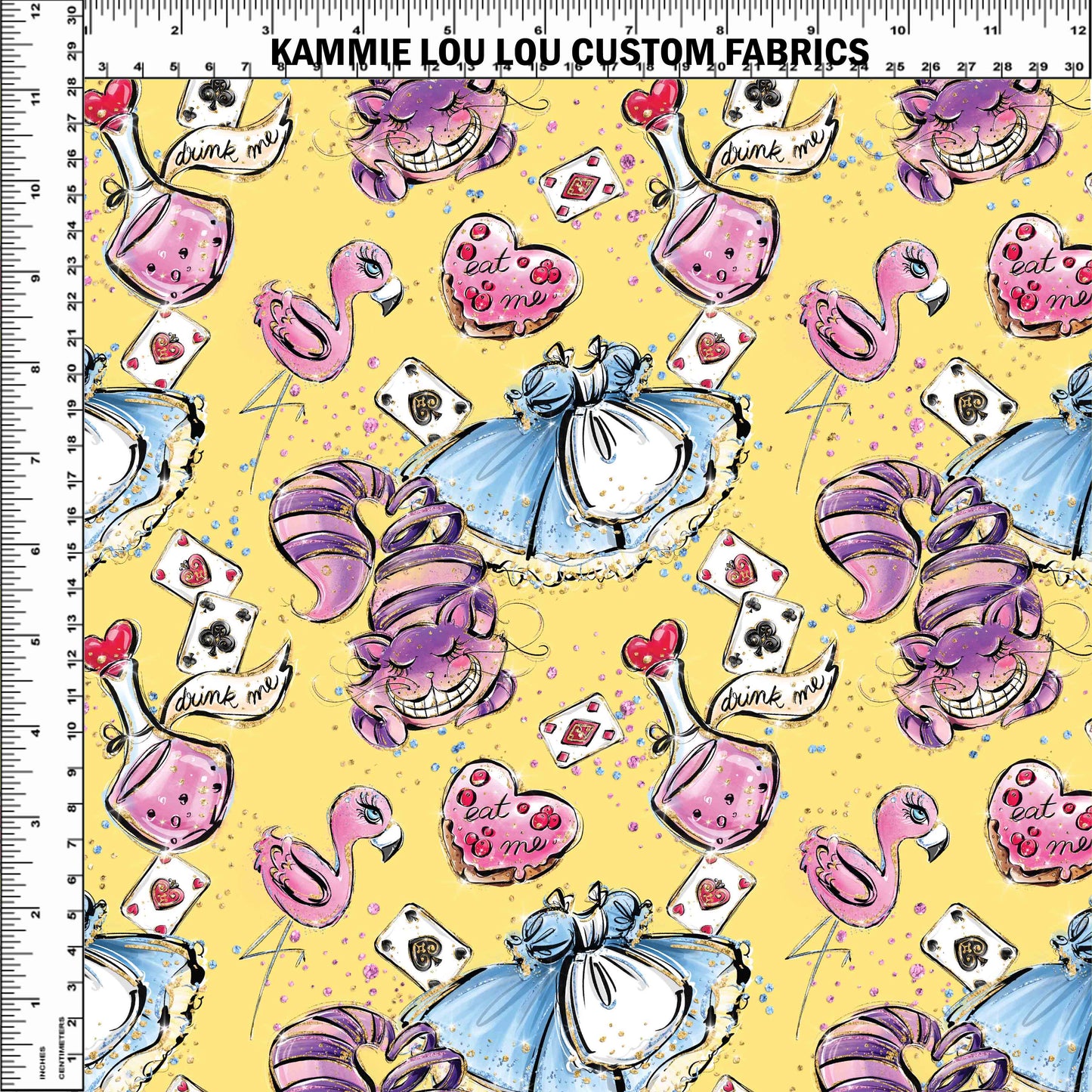 R107 Wonderland Tea Party - Yellow Toss