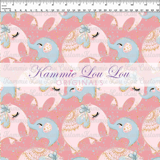 R129 Mom & Me Elephants Pink