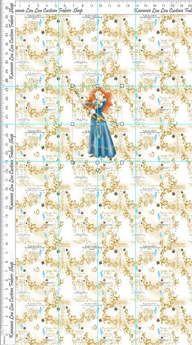 Vintage Princess Series - Brave - Panel - CHILD