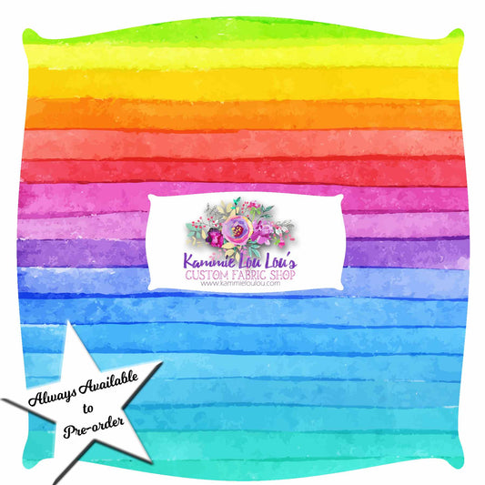R119 Sweet Beginnings - Rainbow Watercolor Lines