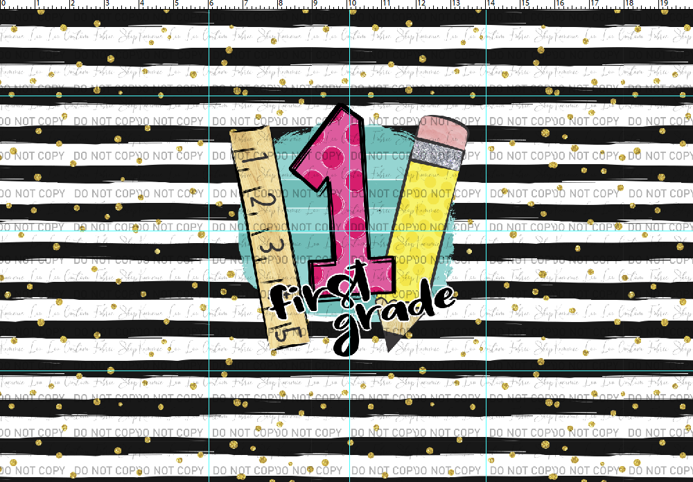 R117 : School Days - Blackboard Collection - Pencil Ruler Panel