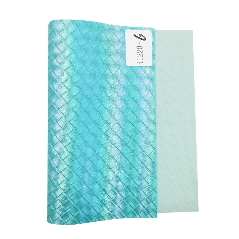 Open - Bag Makers Delight - Iridescent Basketweave Embossed Vinyl Faux Leather (41220)