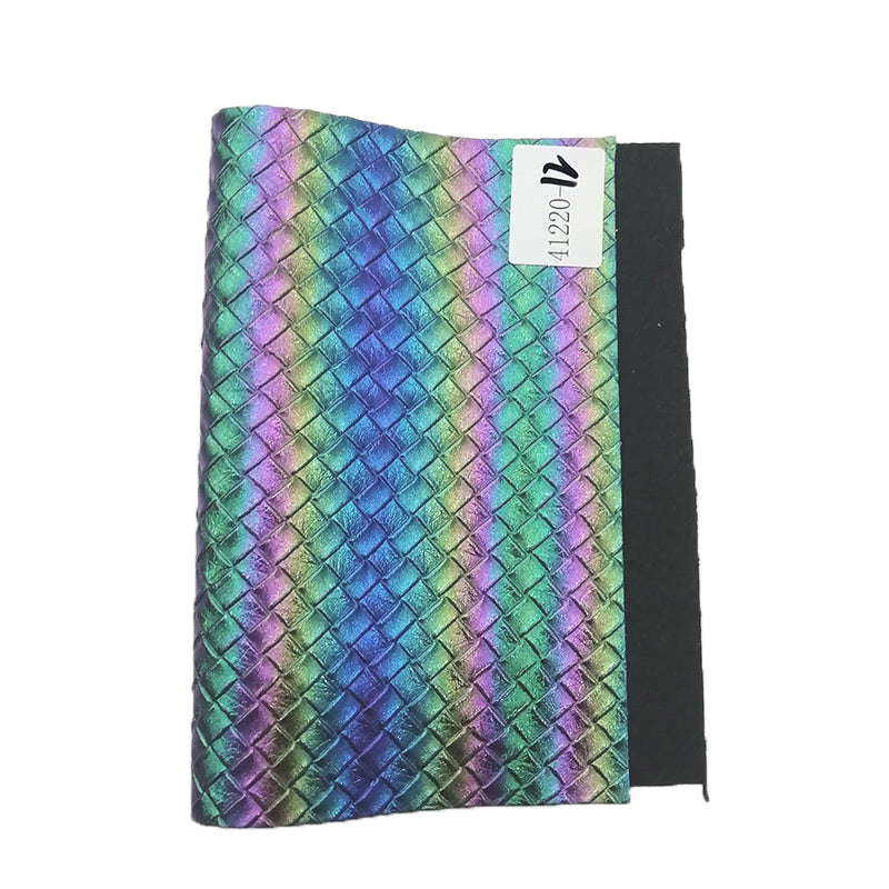Open - Bag Makers Delight - Iridescent Basketweave Embossed Vinyl Faux Leather (41220)