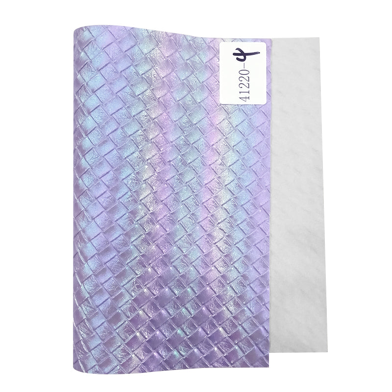 Open - Bag Makers Delight - Iridescent Basketweave Embossed Vinyl Faux Leather (41220)