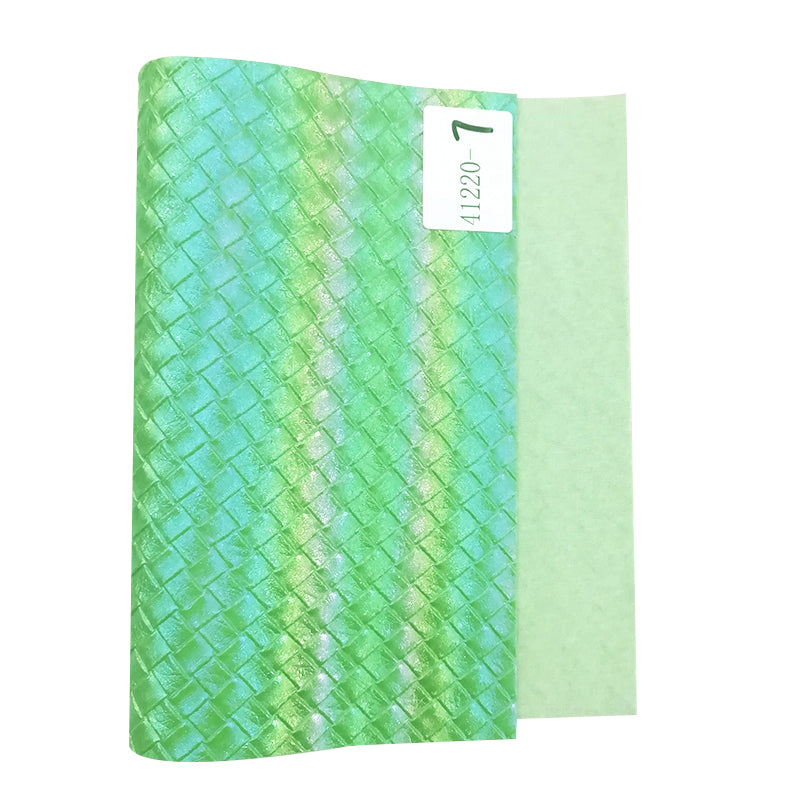 Open - Bag Makers Delight - Iridescent Basketweave Embossed Vinyl Faux Leather (41220)