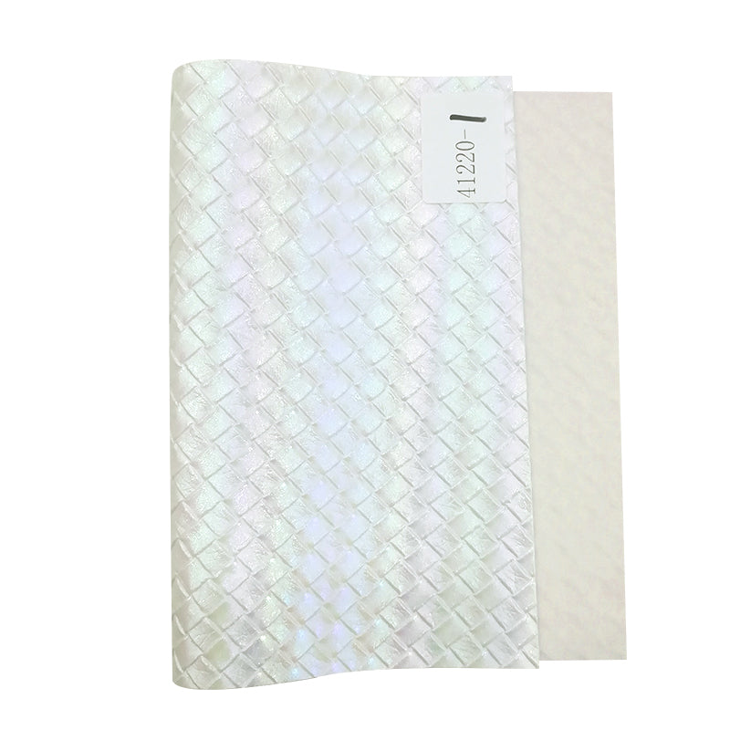 Open - Bag Makers Delight - Iridescent Basketweave Embossed Vinyl Faux Leather (41220)