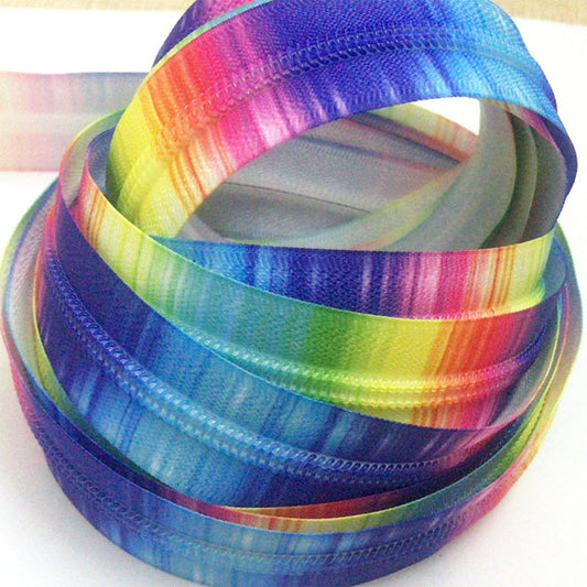 Hardware : ZIPPER - Long Chain - Sketchy Rainbow #3 or #5 (004)