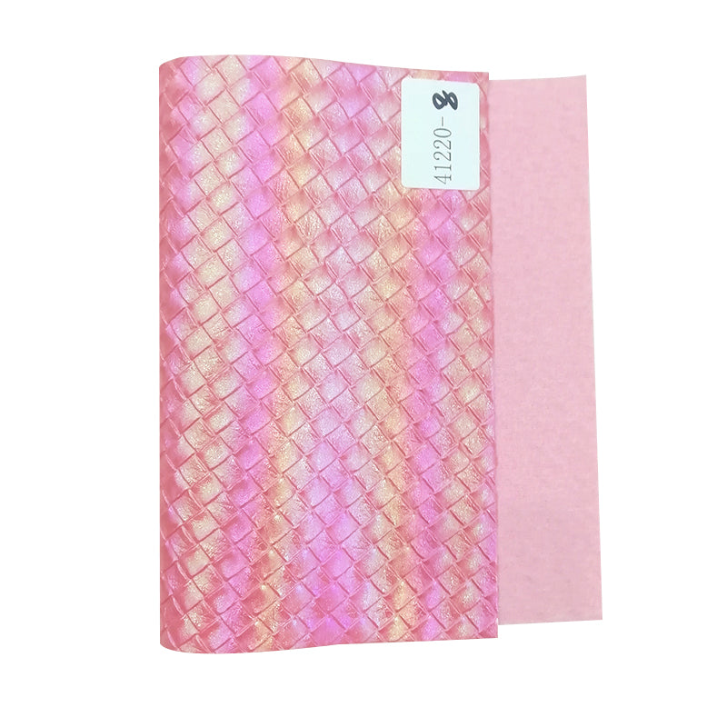 Open - Bag Makers Delight - Iridescent Basketweave Embossed Vinyl Faux Leather (41220)