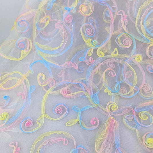 Tulle : Pastel Scroll